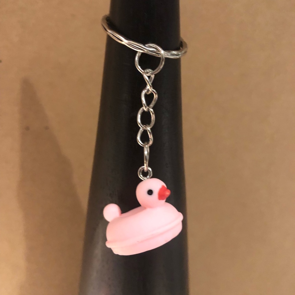 3/$20 Pink Duck Floaty Keychain